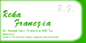 reka franczia business card